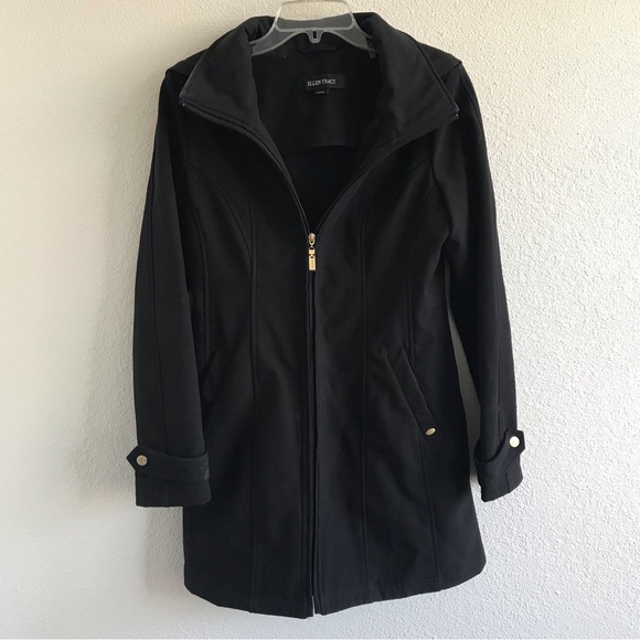 Ellen Tracy Hooded Trench Coat - Picture 8 of 14